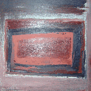 Brown boxes painting done by one of the residence